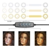 Luce ad anello LED da 26 cm con treppiede da 210 cm | kit per trucco, streaming e registrazione con supporto per telefono |