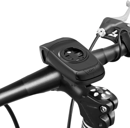 3in1 LED fietslamp met claxon | Houder voor Garmin GPS-computer of telefoon | Slimme verlichting met ingebouwde batterij | 05BQ0062