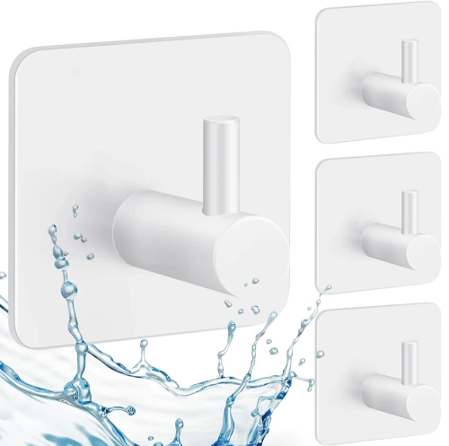 Kleiderhaken selbstklebend | 4 Stück | weiß | BXG-4PCS-WHITE