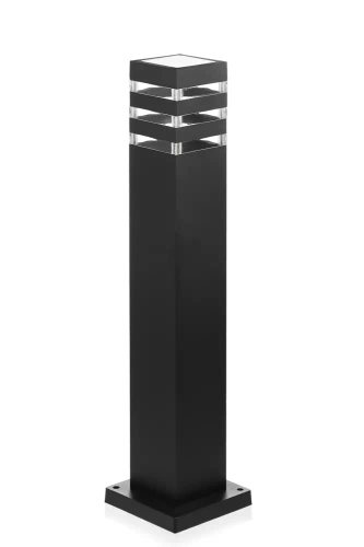 LLS-60CM | Statomas sodo šviestuvas, aliuminio kvadratinis stulpas, juodas matinis 60cm | 230V maitinimo šaltinis, E27 lizdas