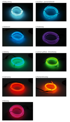 El Wire Set Verde 1M - Luz Ambiental EL Wire fibra óptica con inversor de 12V independiente