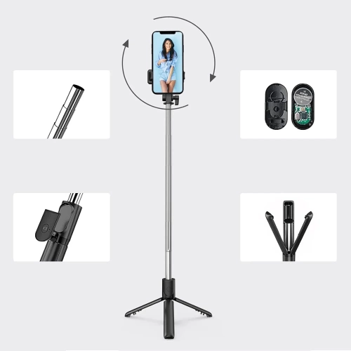 PSI-F120 | Selfie-stick | Trepied | Un stick, un trepied pentru ca telefonul să facă fotografii