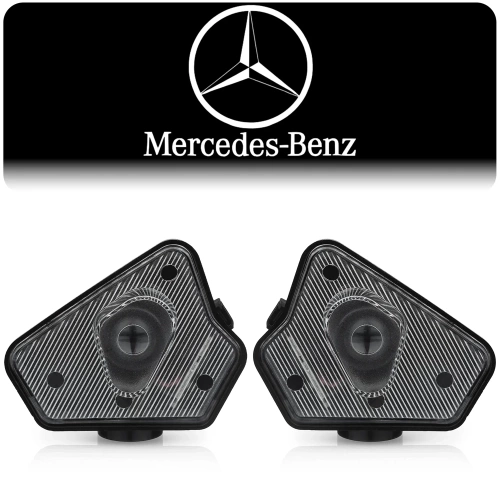 LED-Logo-Türprojektor zur Montage im Außenspiegel | Hologram Mercedes W204, W212, W246, CLA | Begrüßungslogo | ML-BM1