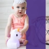 Veilleuse LED en silicone Licorne | Lampe portable pour enfant 9 couleurs | Lampe rechargeable par USB | JL-219