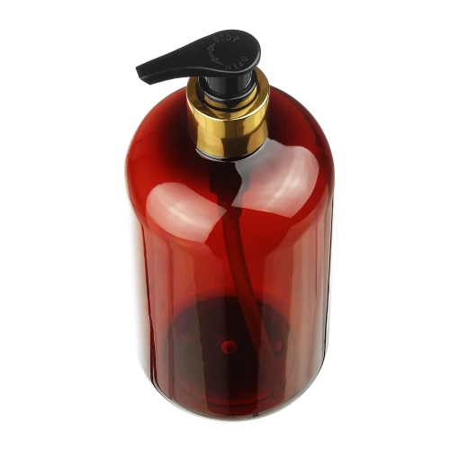 Muilas, gelio dozatorius 500ml | Elegantiškas rudas buteliukas su pompa | XH35-RUDA