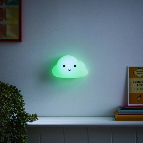 Silikonové LED noční světlo Cloud | Přenosná dětská lampa s 9 barvami světla | USB dobíjecí lampa | JL-907