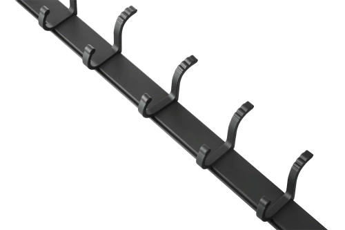 QH-8G-CINZA | Cabide de parede com ganchos deslizantes | Cabide de banheiro de metal | Porta-roupas ou toalha