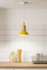 Pendant light | Scandinavian minimalist design, E27 socket, wooden accent, yellow shade | yg-xd002a-y