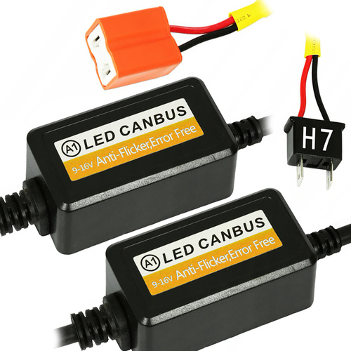 2 db-os készlet - A0 H7 analóg LED CAN BUS szűrő - narancssárga