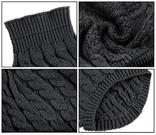 Měkký, pružný svetr pro psa nebo kočku | velikost S | černá | PET-014S-BLACK