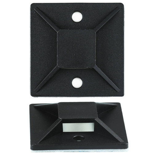 KZ-D06-40MM | Set van 10 kabel- en draadorganizers | Kabels en basis met 3M-schuimtape | Zwart