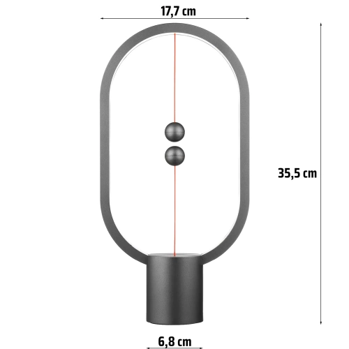 MDL-H400-B | Lámpara de noche inalámbrica de 35 cm | Lámpara magnética de equilibrio