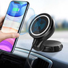 WH-69 | Magnetic car holder with inductive charger | Qi, MagSafe, 15W | onto the windshield or dashboard