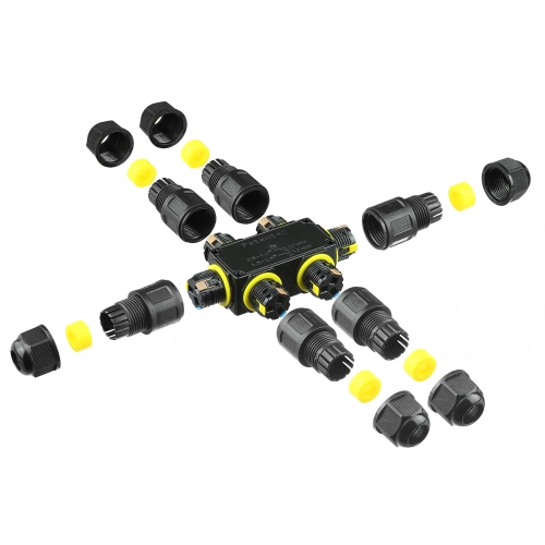 Giunto stagno per cavi IP68 | Connettore autobloccante 3 poli 450 V 24 A per cavi 4–11 mm | M684-S