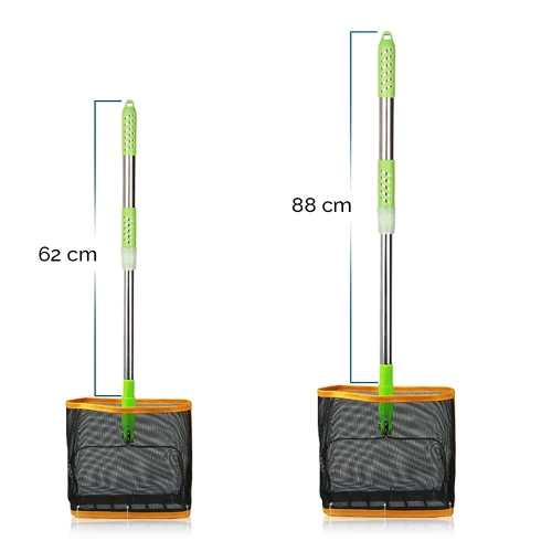 Recogedor telescópico de pelotas de ping pong | Cesta ligera y regulable en altura para 150 pelotas | JQ250-GR
