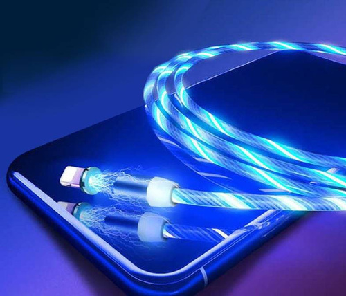 AM67 | 3en1 2M | Cable magnético brillante para cargar tu teléfono con 3 extremos