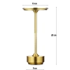 LED-Tischleuchte mit drei Lichtfarben | integrierter Akku | gold | HJA-25-GOLD