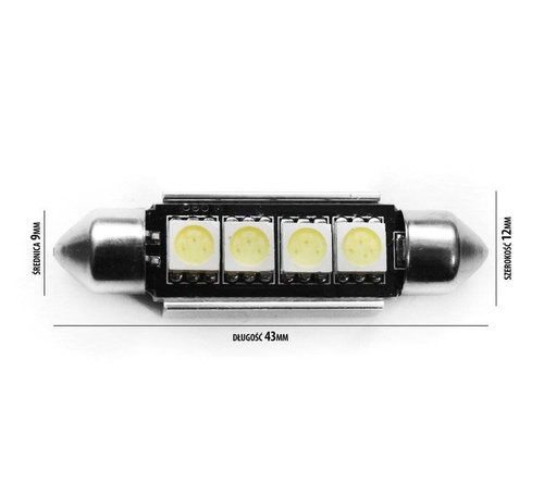 LED-Autoleuchtmittel | C5W, 4 SMD 5050