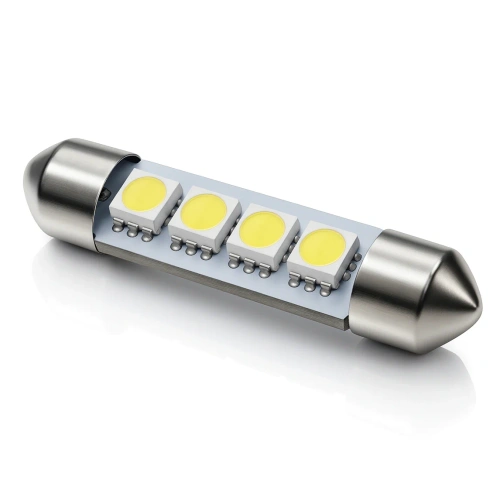 Lampadina per auto C5W 4 LED SMD 5050