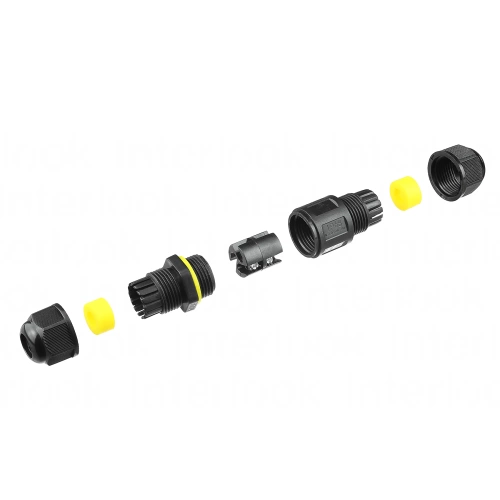 Hermetická kabelová spojka IP68 | šroubovací konektor 3pólový 450 V 24 A pro kabely 4–11 mm | M684-mini