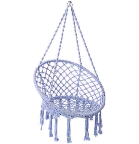 DY-A003-AZUL | Silla colgante, silla brasileña, cesta, columpio, hamaca | hasta 120 kilos