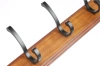 HG-80CM-WOOD | Wooden hanger for jackets, clothes | Wall hanger for the hall | Hanger with 16 hooks