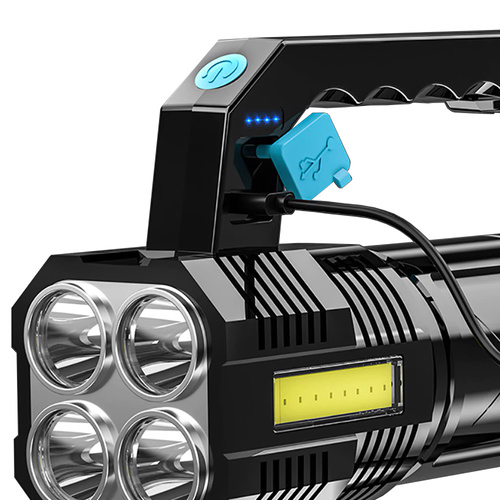 LED-Handscheinwerfer, multifunktional, mit integriertem Akku | 1.000 lm, 4 Leuchtmodi, bis zu 8 h Leuchtdauer | TL-2056