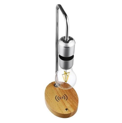 HX-S007R1-ARGENT | Lampe magnétique en lévitation | Lampe LED avec chargeur inductif | Lampe de chevet