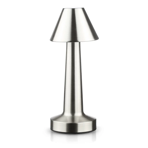 HJA12-ARGENT| Lampe de table sans fil | Lampe de nuit tactile avec couleur de lumière réglable | Lumière USB