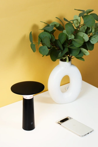 JX09-NEGRO | Lámpara LED inalámbrica | Lámpara de mesa con cabezal móvil.