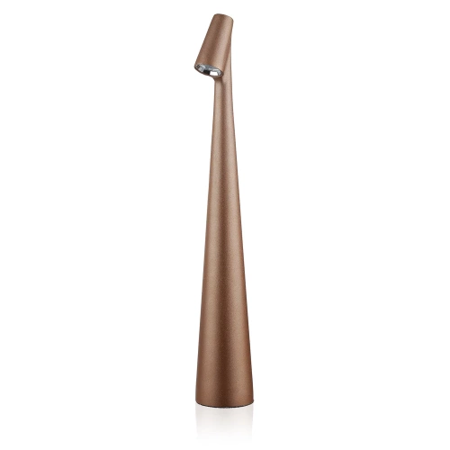  HMS-355-MARROM | Candeeiro de mesa 33,5cm | Lâmpada noturna sem fio com bateria embutida | Lâmpada com controle de toque