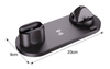WD-01 | Estación de acoplamiento QI para Apple iPhone Airpods Watch | cargador inalámbrico 15W | 3 enchufes - USB-C / Lightning / Micro USB
