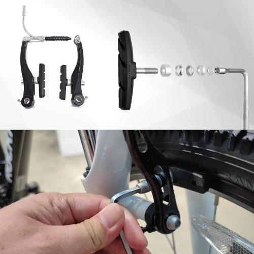 Kerékpár fékbetétek V -Brake | Aszimmetrikus csavaros tömbök 70mm | SJSCP-03-B