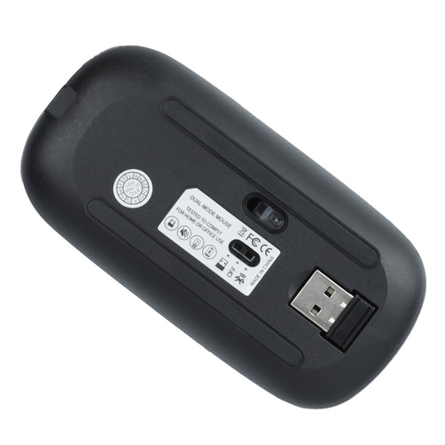 X1-Dual | Wireless office optical computer mouse | 2.4GHz + Bluetooth 5.2 | 800-1600 DPI | black