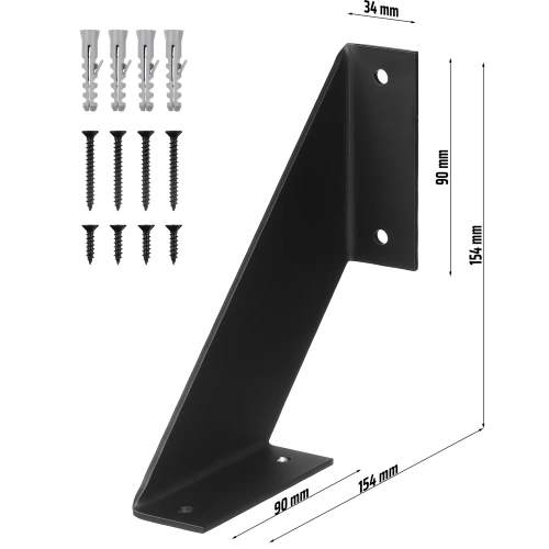FB-V15CM | Lot de 2 supports d'étagère | Angle d'étagère de 15 cm