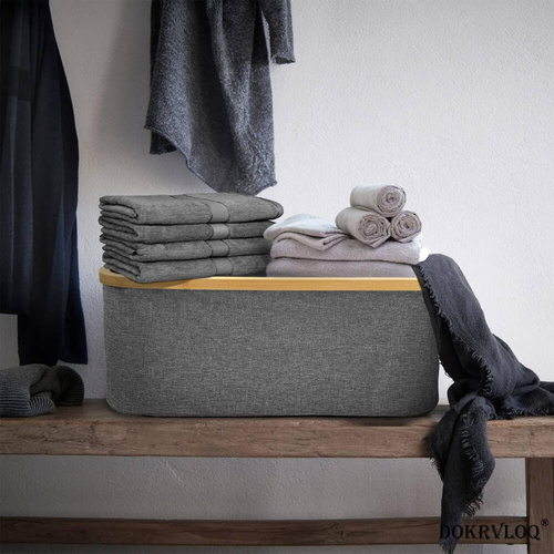 OCF-302-GRAY | Кошик для білизни | Кошик для білизни складаний | Тканинний контейнер для іграшок | Органайзер для аксесуарів