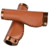 Ergonomic Bicycle Grips | Stylish PU Leather Bike Handles | PUBT-G211A-BR