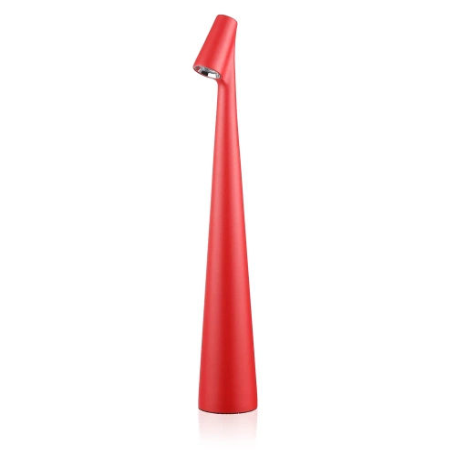 HMS-355-RED | Bordlampe 33,5cm | Trådløs natlampe med indbygget batteri | Lampe med touch kontrol