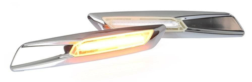 PLCBD003B | Indicatori di direzione laterali a LED | paralume trasparente, alloggiamento cromato non dinamico | BMW E90 E91 E92 E93, E60 E61, F10, E81 E82 E87 E88