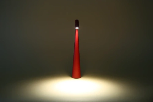 HMS-355-RED | Lampa de masa 33,5cm | Lampă de noapte fără fir cu baterie încorporată | Lampă cu control tactil