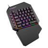 T19 | Enhånds gaming-tastatur med LED-baggrundsbelysning, tastatur