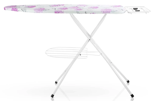 SAH-063-D2 | Tábua de passar roupa com prateleira para roupas | Tábua de passar roupa larga com suporte para ferro
