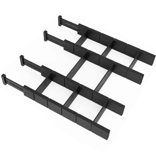 Organizador de cajones para muebles | Separador de cajones ajustable | Separador de bambú con 9 divisores | KBT-B615