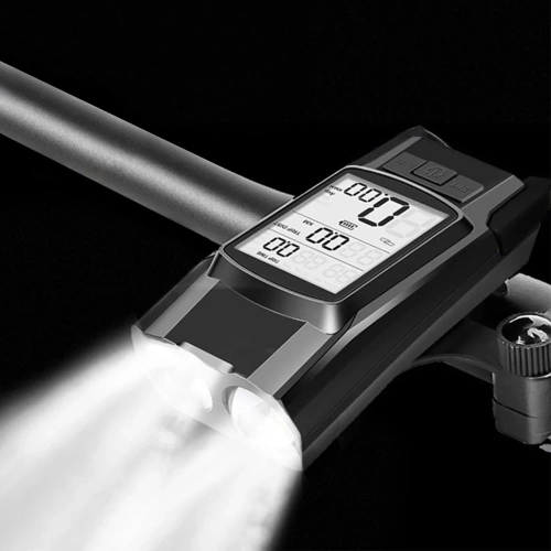 3-в-1 многофункционална велосипедна светлина – 800 лумена | Велосипедна светлина с клаксон и брояч | BK-H1920