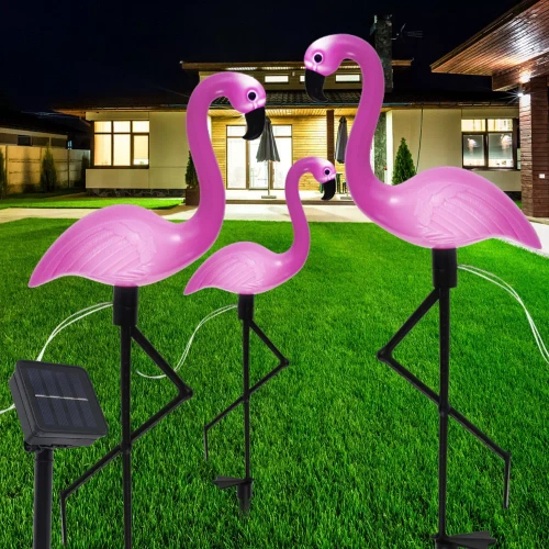 LED-Gartenleuchte Flamingo | 51 cm, 600 mAh, 3 Stück | BRD-3IN1