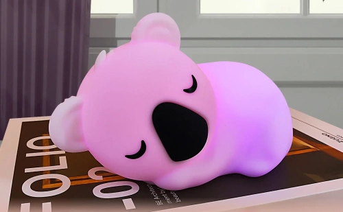 Silicone LED Koala Night Light | Portable Children's Lamp 9 Light Colors | JL-708