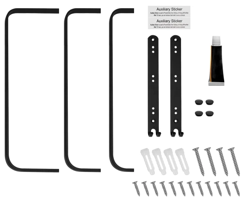 MJR-50CM-3-BLACK | Towel rack | Bathroom wall holder | Bathroom rail