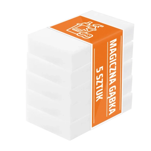 MF-S10x6CM-W | Set van 5 magische sponzen | Reinigingssponsjes 