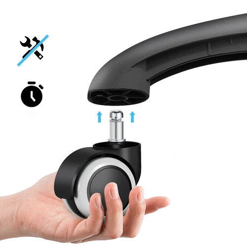 LXL-P50MM-5PZ | Ruote universali per sedia da ufficio | Set di 5 rotelle per mobili | Ruote per sedia girevole