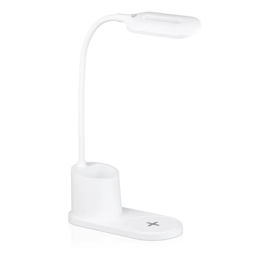 WD-T03-BRANCO | Candeeiro de mesa LED com carregador indutivo | Branco